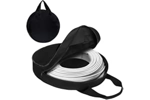 BLIRITEL Round Cable Bag, Waterproof Jumper Cable Organizer Storage Bag, Perfect for Jumper Cables,RV Sewer Pipe,EV Charging Cord Storage,Extensions and Garden Hoses,Camper Accessories (Black)