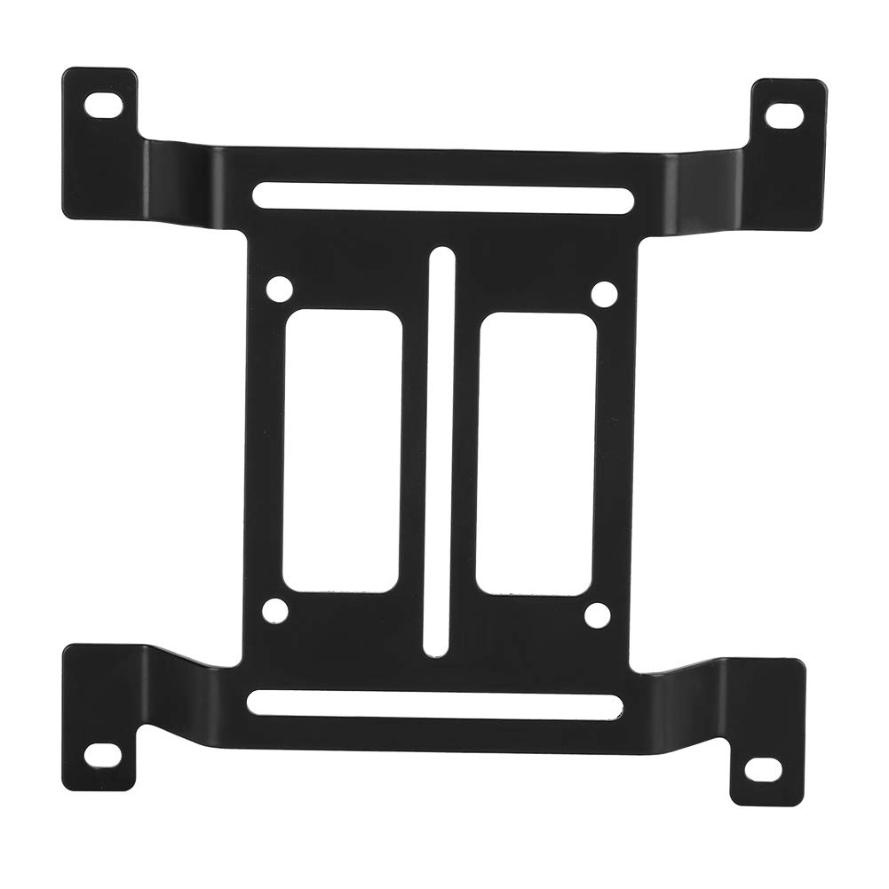 Dpofirs 12cm Computer Water Tank Pump Bracket, 120 * 120 * 15mm Metal Arched Bracket for Water Pump, Accessories for Cooler System PC, Black