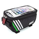 MEETLOCKS Bike Bag with Waterproof Touch Screen Phone Case Size 5.7 Inches for Bicycle Frame Top Tube Handlebar