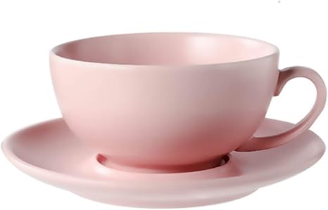 Amazon カップ ソーサー 曇りのコーヒーカップと受け皿セット英語の午後のティーセットライト高級プノンペンガーランドカップ Color Pink Size One Size カップ ソーサー オンライン通販