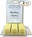 Candlecopia Monkey Farts Strongly Scented Hand Poured Vegan Wax Melts, 12 Scented Wax Cubes, 6.4 Ounces in 2 x 6-Packs