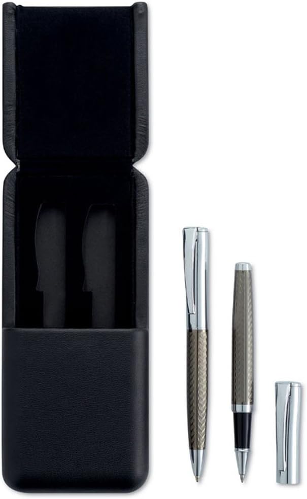 Retractable Ballpoint Pen Ball Pen Stationery Writing Supplies Set By noTrash2003 ®, Black,Blue