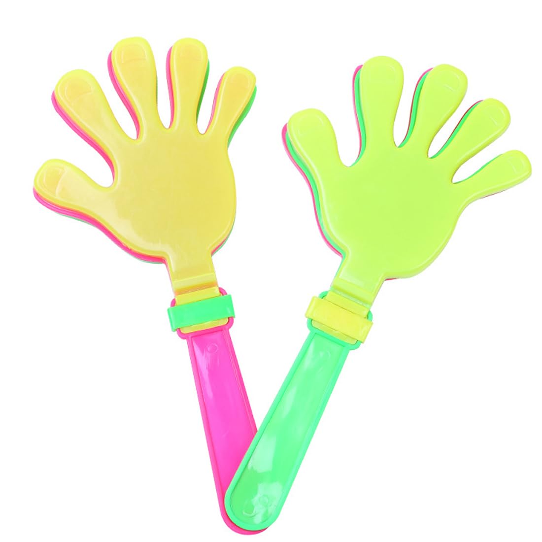 ZYBHMJE 2 Pcs Hand Clappers 9 Inch Large Hand Clappers Noisemakers Cheer Noise Makers Finger Noise Makers for Sporting Events Basketball Football Game Party Favors (Random color)