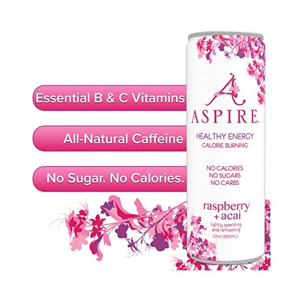 Aspire Healthy Energy Drink Costco ASPIRE Healthy Energy Drink – Raspberry Acai, 12 Pack – Zero Sugar