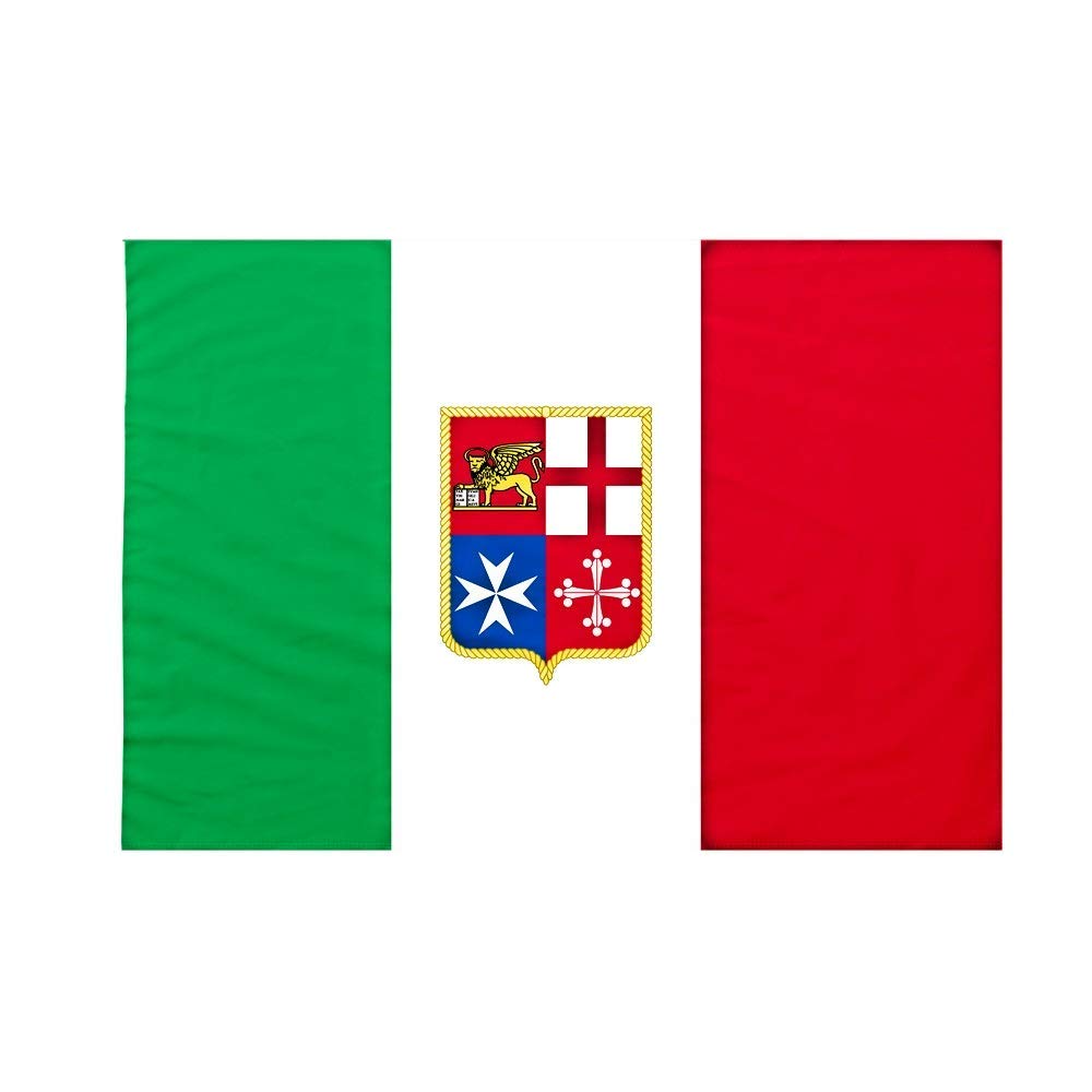 AZ FLAG - Italy Navy Civil ensign Flag - 3x5 Ft - Italian nautical Banner with Sleeve - 100% Polyester - Fade Resistant - Vivid Colors - 3' x 5' Feet - 150x90 Cm