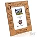 KATE POSH - 5 Years of Marriage Photo Frame - Happy 5th Anniversary Wood - Engraved Natural Solid Wood Picture Frame (5x7-Vertical)