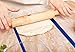 Original Set of 3 - Eco-Friendly 100% Silicone Measuring Dough Strips/Perfection Strips, Rolling Pin Guides 18 inches - 3 Sizes - More Cuisine Essentials BG -1109 - RB