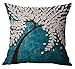 Geepro 18x18 inches Oil Painting Linen Pillow Case Covers Square Decorative Cushion Covers Set of 4