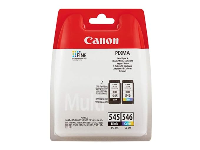 Canon Pixma MG 2900 Series (PG-545 CL 546 / 8287 B 006) - original - Druckkopf Multipack (schwarz, cyan, magenta, gelb) - 180