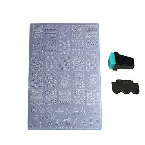 KingWo 1PC New DIY Nail Art Stamping Plate Stamper Scraper Template Image Tool (B)