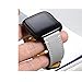 bayite Bands Compatible Fitbit Versa, Classic Genuine Leather Wristband Fitness Strap for Versa, Gray Large
