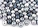 Beads Direct USA's Glass Pearls Mix 100pcs 8mm - Silver-Grey Mix