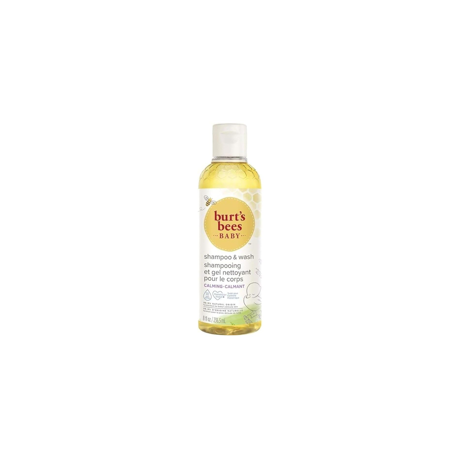 Burt’s Bees Baby Calming Shampoo & Body Wash, Calming Baby Wash For Daily Care, Tear-Free And Paediatrician-Tested, 236.5 ml