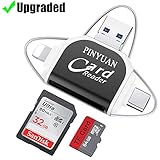 SD Card Reader,Memory Micro SD Card Reader USB Type C Adapter Viewer Compatible with iPhone/OTG Android/Computer - 4 in 1