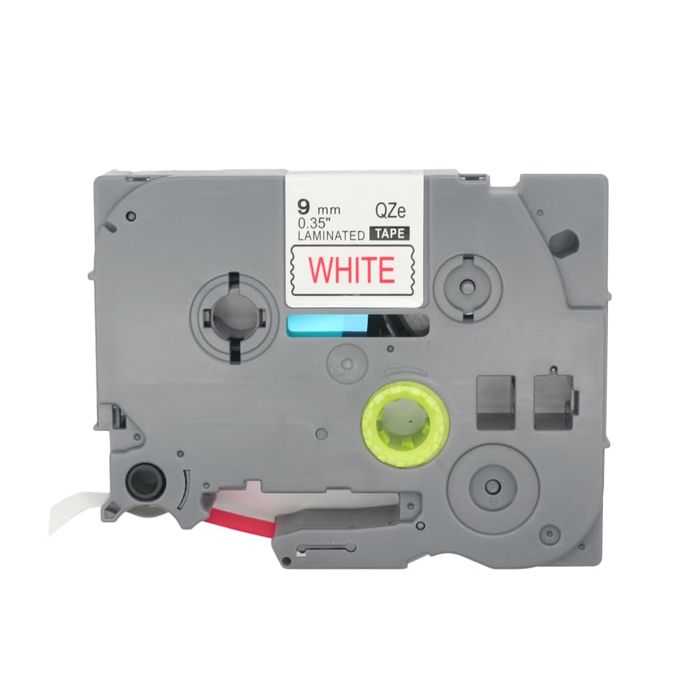 BROVACS 1 Pack Red on White Laminated Label Tape Compatible for Brother P-Touch Label Printer TZ 222 TZe 222 9mm 3/8" OPA4222