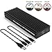 SHINESTAR M.2 NVME Enclosure, NVME to USB C Adapter with Case, Portable M Key SSD Enclosure Based on USB 3.1 Gen 2, Fit for Samsung 970/960 EVO/PRO/WD Black NVME SSD