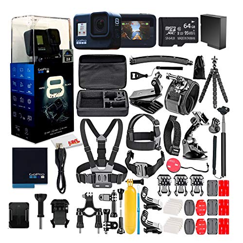 GoPro HERO8 Black Digital Action Camera Waterproof, Touch Screen, 4K UHD Video, 12MP Photos