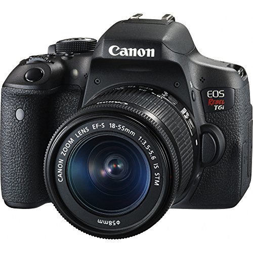 Canon-EOS-Rebel-T6i-Digital-SLR-Camera-Video-Creator-Kit-18-55mm-Zoom-Lens-Rode-Video-Mic-32GB-64GB-SDXC-Memory-Bundle-Pro-Wide-Angle-Lens-2x-Telephoto-Lens-Converter-Extra-BatteryDSLR-Bag