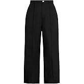 winkbay Women's Plus Size Pants High Waisted Straight Leg Work Office Trousers with Pockets