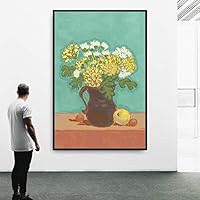 Framed Canvas Wall Art Flowers Canvas Prints Home Artwork Decoration for Living Room,Bedroom - 16x24 inches