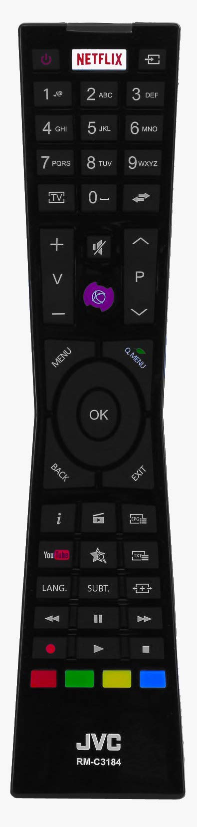 Genuine JVC Remote Control Compatible for LT-43VF52J LT43VF53A LT-43VF53A LT43VU72A LT-43VU72A Smart LED TVs