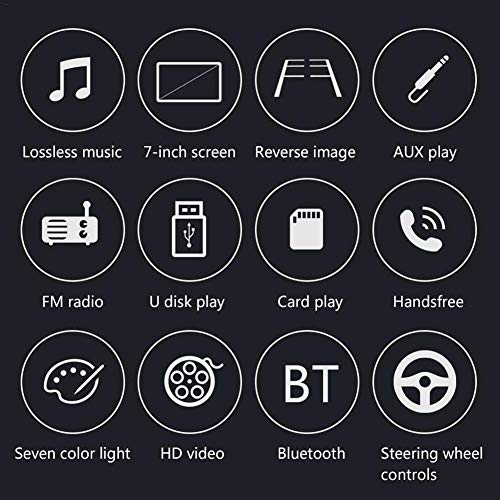 VOVI Car Stereo with 7 Inch 2 DIN Car Bluetooth Stereo Radio Car Mp5 Card Player Connected to The Camera Bluetooth Call Reversal Priority for Car - Thumbnail 5