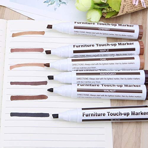 Furniture Repair Kit,Wood Touch Up Pens,Laminate Scratch Repair,Wax Sticks for Wood Repair,Furniture Markers Touch Up,Set of 17-Markers and Wax Sticks with Sharpener Kit for Furniture Repai