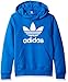 adidas Originals Big Boys' Trefoil Crew Sweatshirt, Blue Bird/White, XL