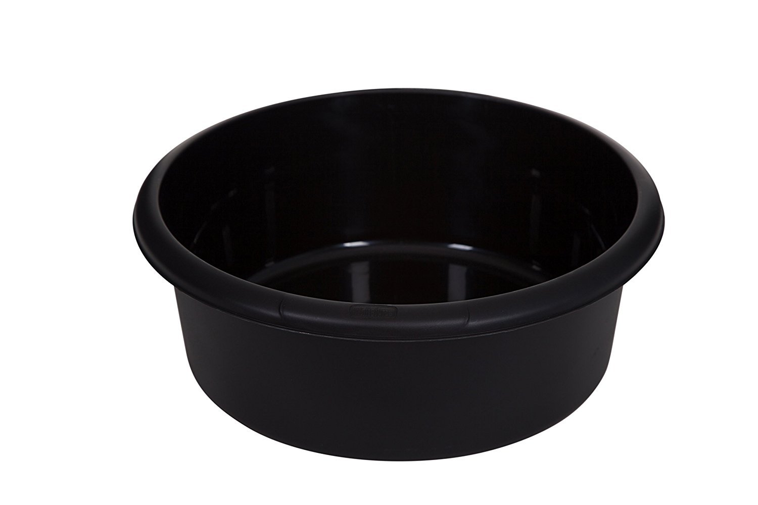 Whitefurze Large Round Bowl, Plastic, Black