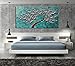 YaSheng Art- 3D Flowers Artwork Oil Painting On Canvas 100% Hand Painted Texture Silver Flowers Paintings Modern Canvas Wall Art Home Bedroom Living Room Office Wall Decor 24x48inch