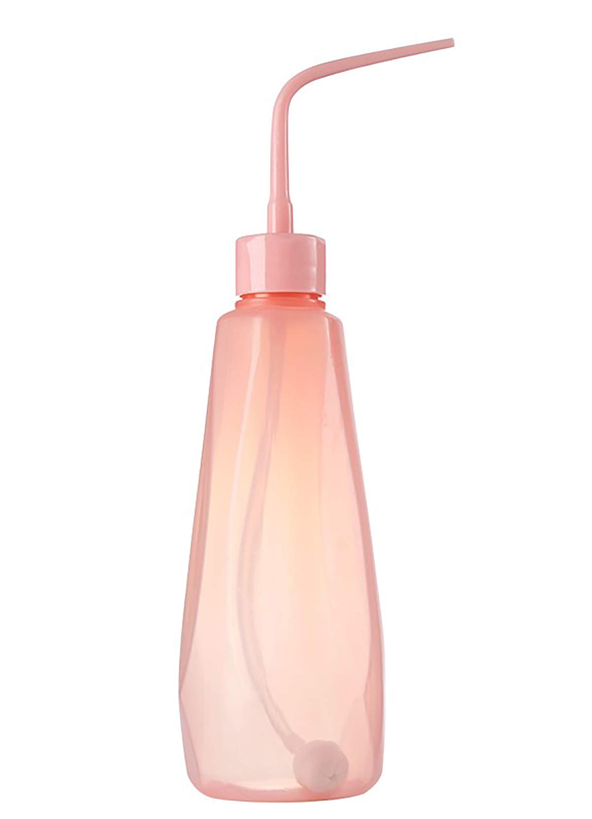 Fodattm 480ml 16oz Plastic Succulent Watering Can Bottle with Soft Tube and Ball Shape Suck Head Bend Mouth Squeeze Bottle Micro Landscape Watering Tools Supply (Pink)
