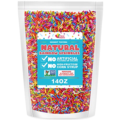 Natural Rainbow Sprinkles 14 Ounces Dyefree Rainbow Sprinkle