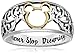 Disney Two-Tone Sterling Silver and Yellow Gold Plated Mickey Mouse Ring with Never Stop Dreaming Inside Ring, Size 8