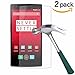 TANTEK [2-Pack Screen Protector for OnePlus One [2014 Model],Tempered Glass Film,Ultra Clear,Anti Scratch,Bubble Free,Case Friendly