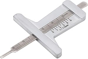0 to 50mm Tire Tread Depth, Stainless Steel Portable Depth Meter with Smooth Finish, for Car Motorcycle Truck SUV Automotive 