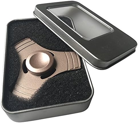 Tiger Eyes Fidget Spinner - Metal Spinner - Top Toy For Kids - For Finger Spinning - Hand Spinner Focus Fingertip Spinner - Fidget Toys Boredom, Anxiety and Stress (Golden)