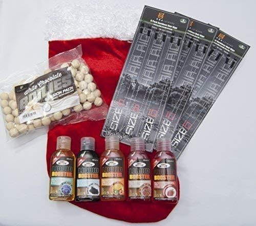 Christmas Stocking Gift Set Carp Fishing Tackle 18x Hair rigs Boilies 5x Glugs