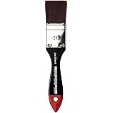 da Vinci Oil & Acrylic Series 5040 Top Acryl Paint Brush, Flat Mottler Red/Brown Synthetic with Plainwood Handle, Size 30