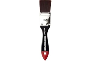 DA VINCI BRUSHES da Vinci Oil & Acrylic Series 5040 Top Acryl Paint Brush, Flat Mottler Red/Brown Synthetic with Plainwood Handle, Size 30