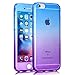 Jwest Compatible with iPhone 6S Case, Perfect Slim Fit Ultra Thin Light Dirt/Dust Proof Colorful Soft TPU Gel Case All-Round Full Body Protective Back Cover Case for 6 / 6S 4.7 inch,Blue/Purple