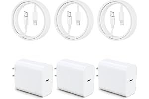 Mitesbony 20W USB C Fast Charger 10 FT [MFi Certified] Compatible with iPhone 14 13 12 11 XS XR X 8 iPad, 3 Pack PD Wall Charger Block with 10FT Long Type C Lightning Cable (White)