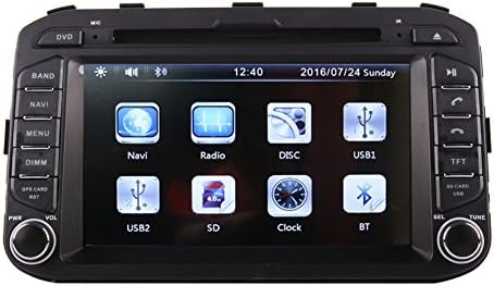 7 Inch Touch Screen Car GPS Navigation for KIA PICANTO Morning 2011-2016 Stereo DVD Player Video Radio Audio Bluetooth Steering Wheel Control AUX in+Free Rear View Camera+Free GPS Map of USA