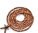 ZM Wood Bracelet 108 Beads 8mm Diameter Tibetan Buddhist Link Wrist Sandalwood Beads Necklace Prayer Mala Elastic (108beads)