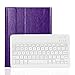 CoastaCloud iPad 2/3/4 Really Thin Smart Stand Cover with Magnetically Detachable Wireless Bluetooth Keyboard Case for Apple iPad 2 3 4 (Purple)