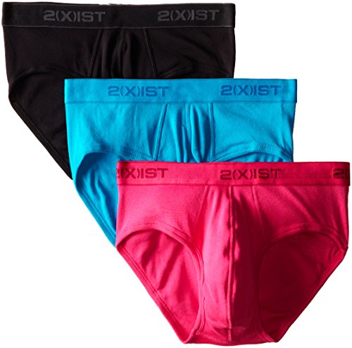 2(X)IST MENS ESSENTIAL COTTON 3 PACK CONTOUR POUCH BRIEF