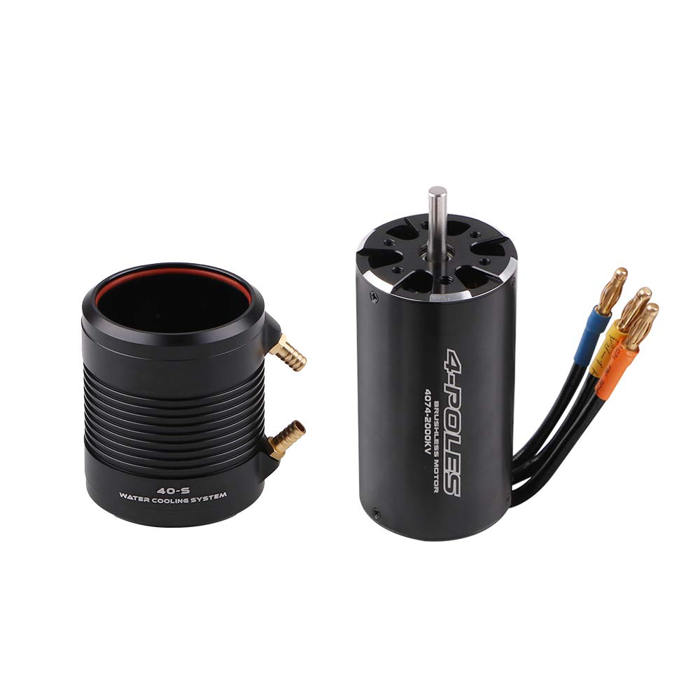 RCRunning 4074 2000KV 5mm Shaft RC Boat Brushless Motor 40-S Water Cooling Jacket Combo for 39-inch RC Boat