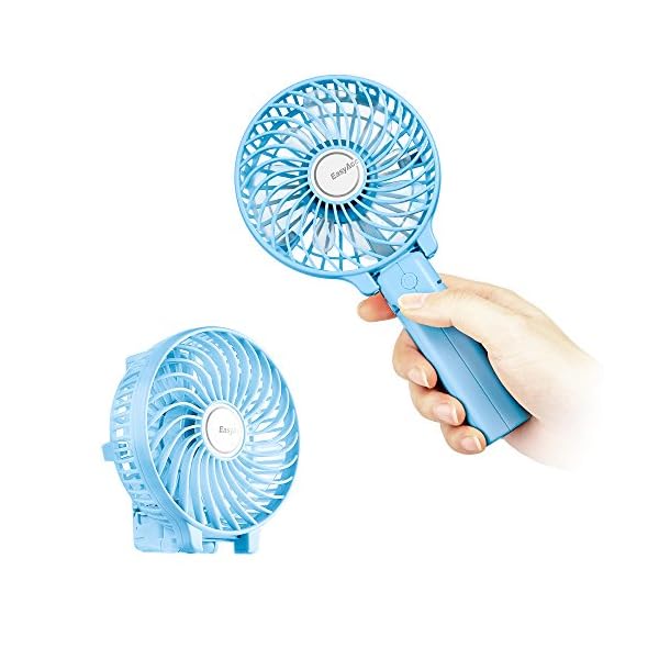 EasyAcc-Handheld-Electric-USB-Fans-Mini-Portable-Outdoor-Fan-with-Rechargeable-2600-mAh-Foldable-Handle-Desktop-for-Home-and-Travel-Blue EasyAcc Handheld Electric USB Fans Mini Portable Outdoor Fan with Rechargeable Battery Foldable Handle Desktop for Home…