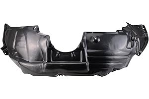 TRQ Front Right Inner Fender Liner Black Passenger Side Compatible with 2009-2012 Toyota Venza TO1249157