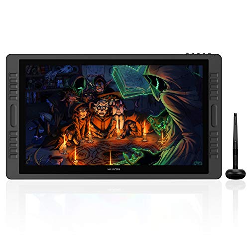 Huion KAMVAS PRO 22 HD Pen Display Drawing Monitor Tilt Function Battery-Free 8192 Pen Pressure and 10 Shortcut Keys 1 Touch Bar on Each Side of The Monitor-21.5 inch