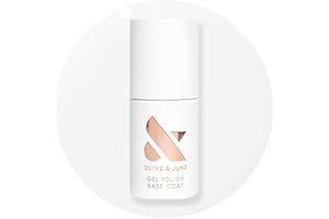 Olive & June Gel Polish Base Coat | UV LED Nail Lamp Needed | Long Lasting Formula | Up to 21 Days of Wear | No Damage Removal | Salon-Quality Manicure Pedicure at Home |Vegan HEMA-Free Cruelty-Free